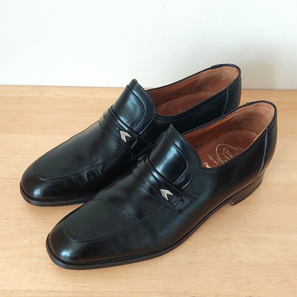 Black Leather Slip-On Men’s Dress Loafers
